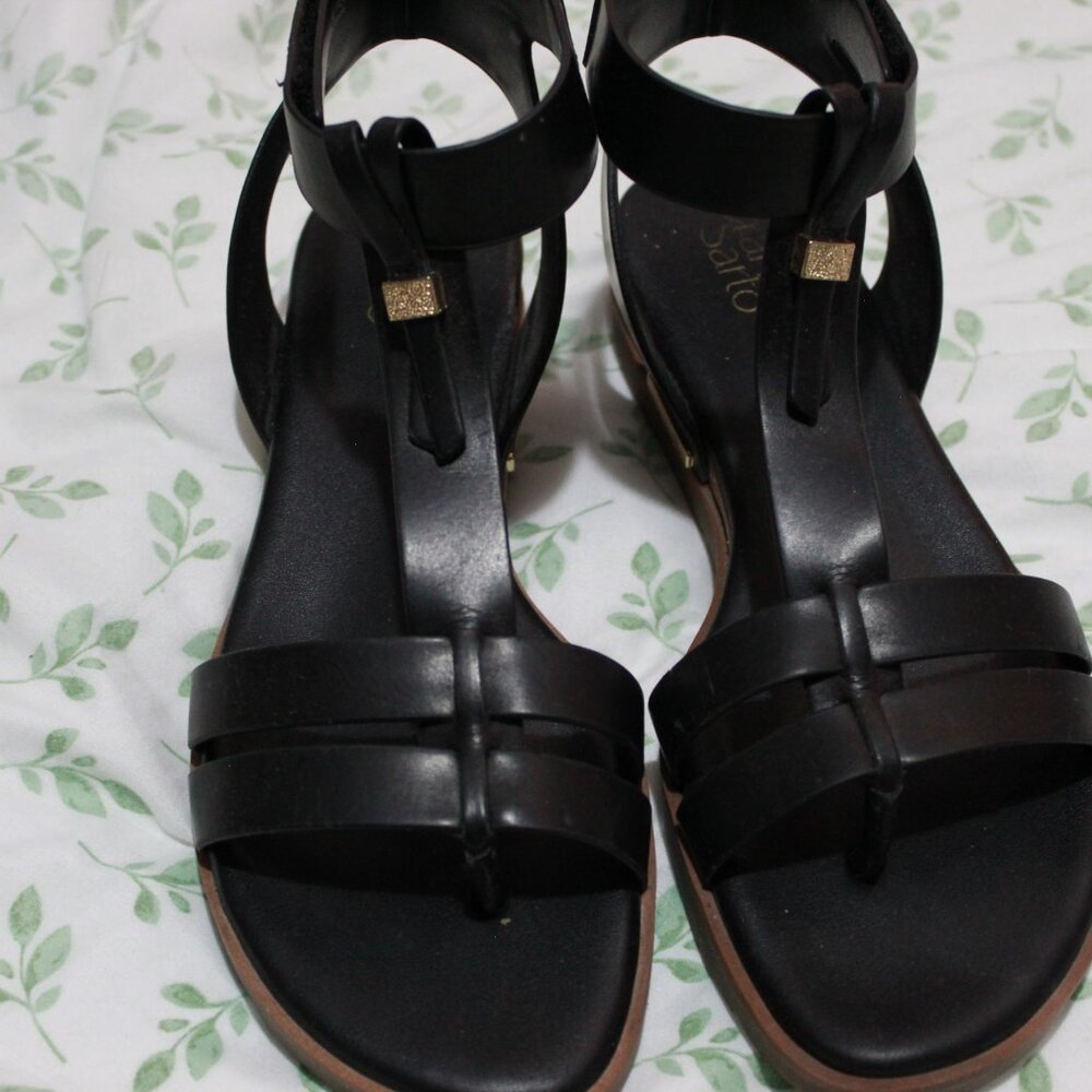 Franco Sarto Black Gladiator Sandals - Picture 6 of 8